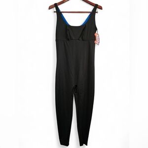 Yitty Headliner Shaping Catsuit Womens XL Black Tank Strap Bodysuit Jumpsuit NWT